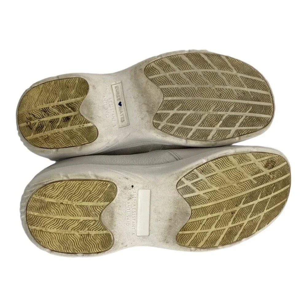 Nurse Mates Women's Slip-On Dove Slip-Resistant Work Shoes White Size 7.5M